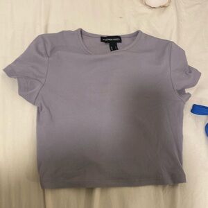 purple crop top
